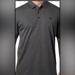 New Travis Mathew Langley Golf Polo Small Gray TM Embroidered Logo